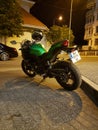 Beautiful green Kawasaki motorcycle