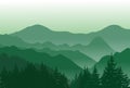 Beautiful green mountains. Summer landscape. Royalty Free Stock Photo