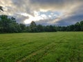 Open field with open sky Royalty Free Stock Photo