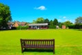 Beautiful green park summer day East Sussex England