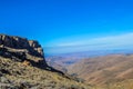 Beautiful and green Sani pass among Drakensberg mountains in Sou Royalty Free Stock Photo