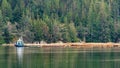 Beautiful green scenery at the lake in Squamish, BC Canada Royalty Free Stock Photo