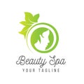 Beautiful green spa logo