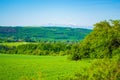 Beautiful green spring field rural scene panorama Bulgaria Royalty Free Stock Photo