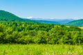 Beautiful green spring field rural scene panorama Bulgaria Royalty Free Stock Photo