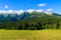 Beautiful green summer landscape of Tatra Mountains in Zdiar village, Slovakia Royalty Free Stock Photo