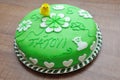 Beautiful green tasty cake