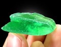 Beautiful Green Terminated Hiddenite Var Spodumene kunzite crystal from Afghanistan Royalty Free Stock Photo