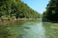 Beautiful green water of river Neretva Royalty Free Stock Photo