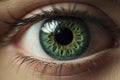 Beautiful green woman eye close up Royalty Free Stock Photo