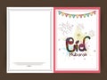 Beautiful greeting card for Eid Mubarak celebration. Royalty Free Stock Photo