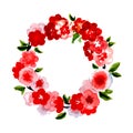 Beautiful greeting card with floral wreath