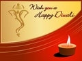 Beautiful greeting card for happy deepawali