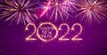 Beautiful greeting card Happy New Year 2022 Royalty Free Stock Photo