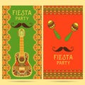 Beautiful greeting card, invitation for fiesta festival. Royalty Free Stock Photo