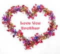 Greeting card to express your love for your brother