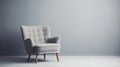 Beautiful Grey Chair in Studio: Minimalistic, Superb, Clean Image AI Generated