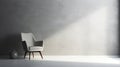 Beautiful Grey Chair in Studio: Minimalistic, Superb, Clean Image AI Generated