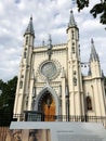 Beautiful grey Gothic chapel in the Park