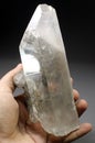 Beautiful Grey quartz Crystal point Royalty Free Stock Photo