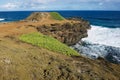 Beautiful Gris-Gris cape with blue sky and Indian ocean waves at Mauritius island.