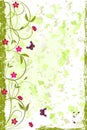 Beautiful grunge floral background