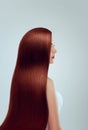 Beautiful Hair. Beauty woman with luxurious long hair as background. Beauty Model Girl with Healthy brown Hair. Pretty female with Royalty Free Stock Photo