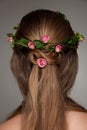 Beautiful hairdo with rosses