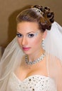 Beautiful hairdress for the bride Royalty Free Stock Photo