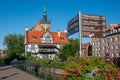 Beautiful half-timbered house in Gdansk, Poland