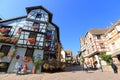 Beautiful half-timbered houses in Alsace, France