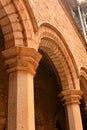 The beautiful hall pillars and arches of the palace of bangalore.