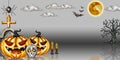 Beautiful halloween background for your website spooky or banner template about halloween day.