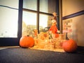 Halloween decoration near office entrance in Texas, America Royalty Free Stock Photo