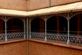 The beautiful halls with ornamental steel fence in the palace of bangalore.