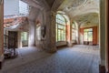 Beautiful hallway in abandoned villa in southern Switzerland