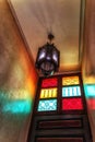 Beautiful hallway corridor Morocco architecture style Royalty Free Stock Photo