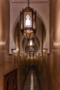 Beautiful hallway corridor Morocco architecture style Royalty Free Stock Photo