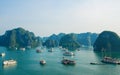 Beautiful Halong Bay landscape view from the Ti Top Island.