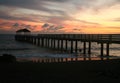 Beautiful Hanalei Bay Pier Sunset in Hawaii