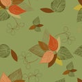 Beautiful motifs beautiful motifs with flower leaf background Royalty Free Stock Photo