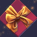 gift box with golden bow