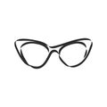 Beautiful hand drawn fashion vector illustration: hipster glasses. Trend graphic glamour fashion sketch in vogue style