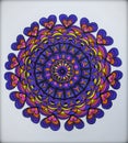 Beautiful hand drawn purple mandala design - Artist, creative, ornaments for background, wallpaper, decoration, layout, fabric