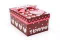Beautiful hand-made red gift box