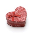 Beautiful hand-made red heart gift box