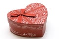 Beautiful hand-made red heart gift box