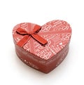 Beautiful hand-made red heart gift box