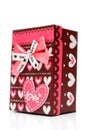 Beautiful hand-madred gift box in white background