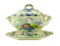 Beautiful hand painted tureen Royalty Free Stock Photo